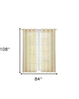 Set of Two 84" Beige Solid Modern Window Panels