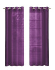 Set of Two 84" Purple Solid Modern Window Panels