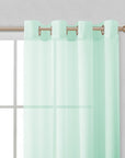 Set of Two 84" Aqua Solid Modern Window Panels