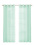 Set of Two 84" Aqua Solid Modern Window Panels