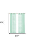 Set of Two 84" Aqua Solid Modern Window Panels