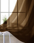 Set of Two 84" Chocolate Solid Modern Window Panels