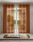 Set of Two 84" Rust Solid Modern Window Panels