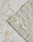 Set of Two 84" Tan Floral Embroidered Window Panels