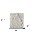 Set of Two 84" Tan Floral Embroidered Window Panels