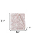 Set of Two 84" Blush Floral Embroidered Window Panels