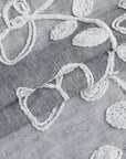 Set of Two 96" Silver Floral Embroidered Window Panels