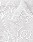Set of Two 84" White Boho Embroidered Window Panels