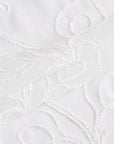 Set of Two 84" White Boho Embroidered Window Panels
