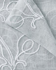 Set of Two 84" Silver Boho Embroidered Window Panels