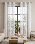 Set of Two 84" Blush Boho Embroidered Window Panels