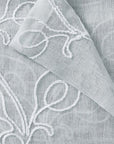 Set of Two 96" Silver Boho Embroidered Window Panels