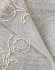 Set of Two 96" Beige Boho Embroidered Window Panels
