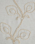 Set of Two 96" Beige Boho Embroidered Window Panels