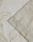 Set of Two 96" Beige Boho Embroidered Window Panels