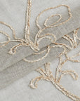 Set of Two 96" Beige Boho Embroidered Window Panels