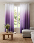 Set of Two 84" Purple Ombre Window Curtain Panels