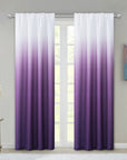 Set of Two 84" Purple Ombre Window Curtain Panels