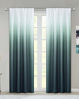 Set of Two 84" Blue Ombre Shades Window Panels