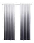 Set of Two 84" Black Ombre Shades Window Panels