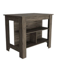 Brown 41" Kitchen Island With Storage