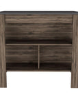 Dark Brown and Brown 41" Kitchen Island With Storage