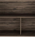 Dark Brown and Brown 41" Kitchen Island With Storage