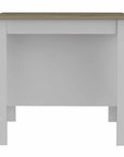 White and Brown 41" Kitchen Island With Storage