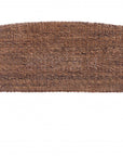 Brown Natural and Rustic Woven Banana Leaf Curved Queen Size Headboard