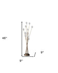 46" Gold 11 LED Novelty Floor Lamp With White