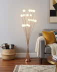 62" Yellow 16 LED Novelty Floor Lamp With White