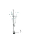 62" Silver 16 LED Novelty Floor Lamp With White