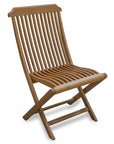 24" Brown Solid Wood Indoor Outdoor Deck Chair
