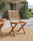 24" Brown Solid Wood Indoor Outdoor Deck Chair