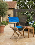 Blue And Brown Solid Wood Director Chair