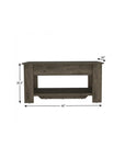 40" Dark Brown Wood Storage Bench With Flip Top Shoe Storage And Shelves