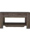 40" Dark Brown Wood Storage Bench With Flip Top Shoe Storage And Shelves
