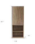 12" Natural Wood Wall Mounted Shaker Style Single Door Medicine Cabinet