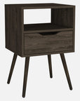 25" Wood One Drawer Nightstand