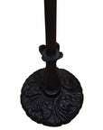 62" Brown And White Floor Lamp With White Glass Bowl Shade