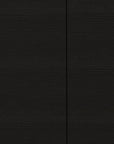 47" Black Wood Wall Mounted Accent Cabinet With Four Doors