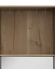 23" Oak Wood Bar Cabinet With Two Doors