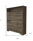 Dark Brown Twelve Pair Shoe Rack