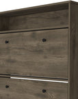 Dark Brown Twelve Pair Shoe Rack