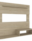55" Light Pine Open Shelving Entertainment Center