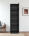 Black Ten Pair Shoe Rack