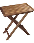28" Brown Solid Wood Folding Outdoor Side Table