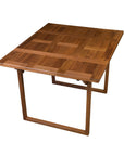 45" Brown Solid Wood Folding Outdoor Side Table