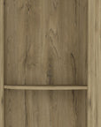 71" Natural Wood Corner Bar Cabinet With Two Doors