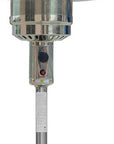 48000 BTU Silver Steel Propane Cylindrical Pole Standing Patio Heater
